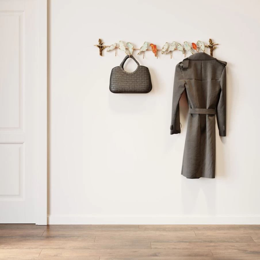 "KARE Design Modern Coat Rack - Bird Party Style Wall Mounted Entryway Organizer"