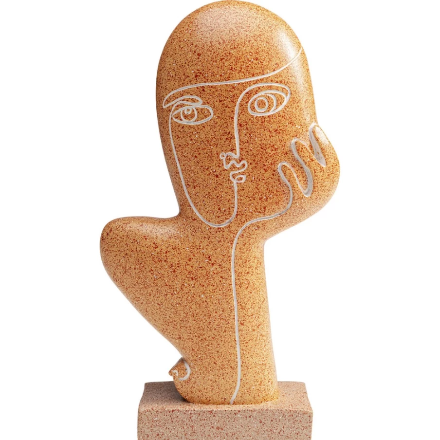 KARE Design Brown Decorative Object - 27cm Modern Home Decor Thought Sculpture