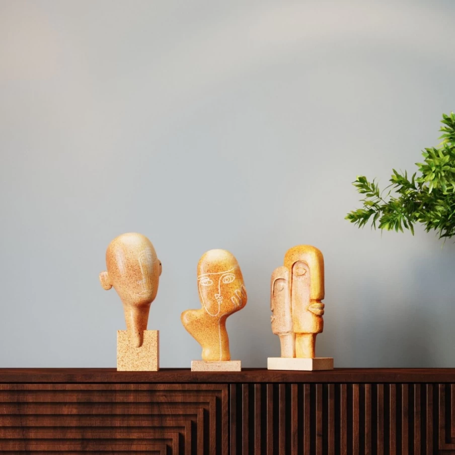 KARE Design Brown Decorative Object - 27cm Modern Home Decor Thought Sculpture