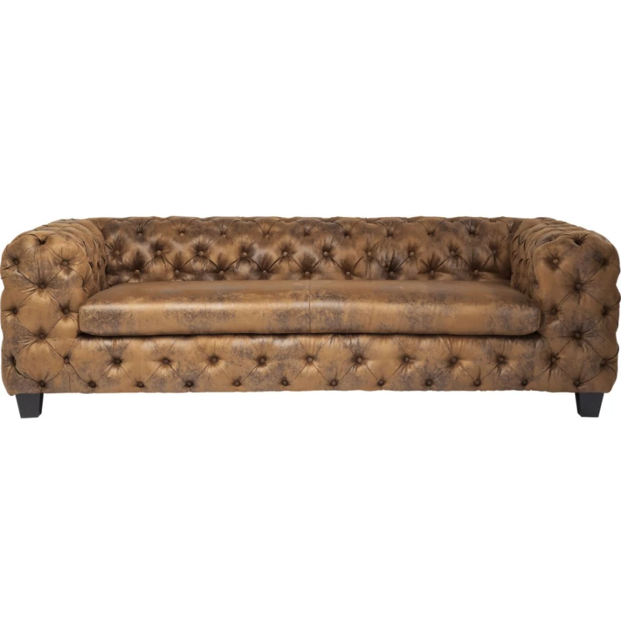 "KARE Design Vintage Eco-Friendly 3-Seater Sofa - Stylish & Sustainable Living Room Furniture"
