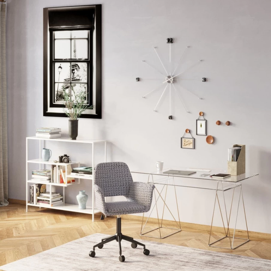 "KARE Design Modern Wall Clock - Unique Umbrella-Inspired Chrome Finish for Stylish Home Decor"