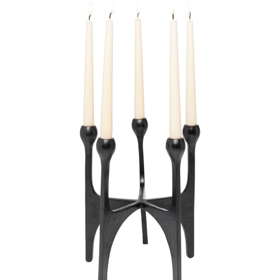 KARE Design Stacky Black 31Cm Modern Candle Holder for Home Decor