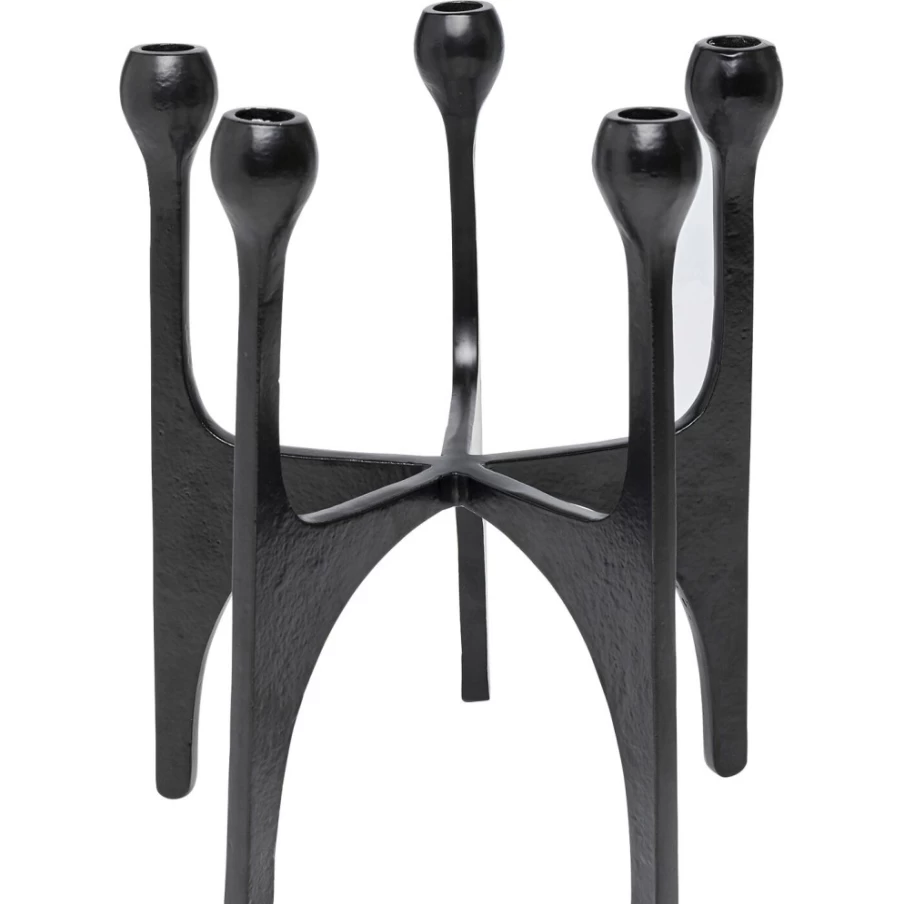 KARE Design Stacky Black 31Cm Modern Candle Holder for Home Decor