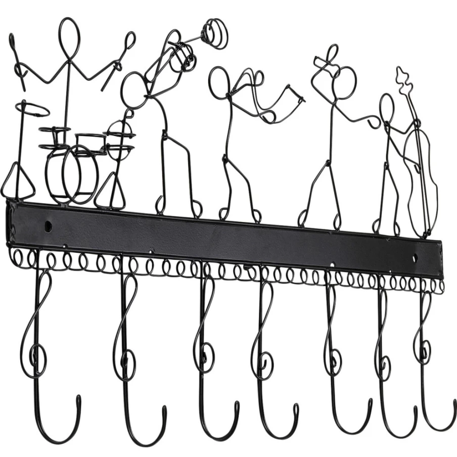 KARE Design Modern Wall Mounted Wire Wardrobe with Music Band Theme, 62cm Storage Organizer