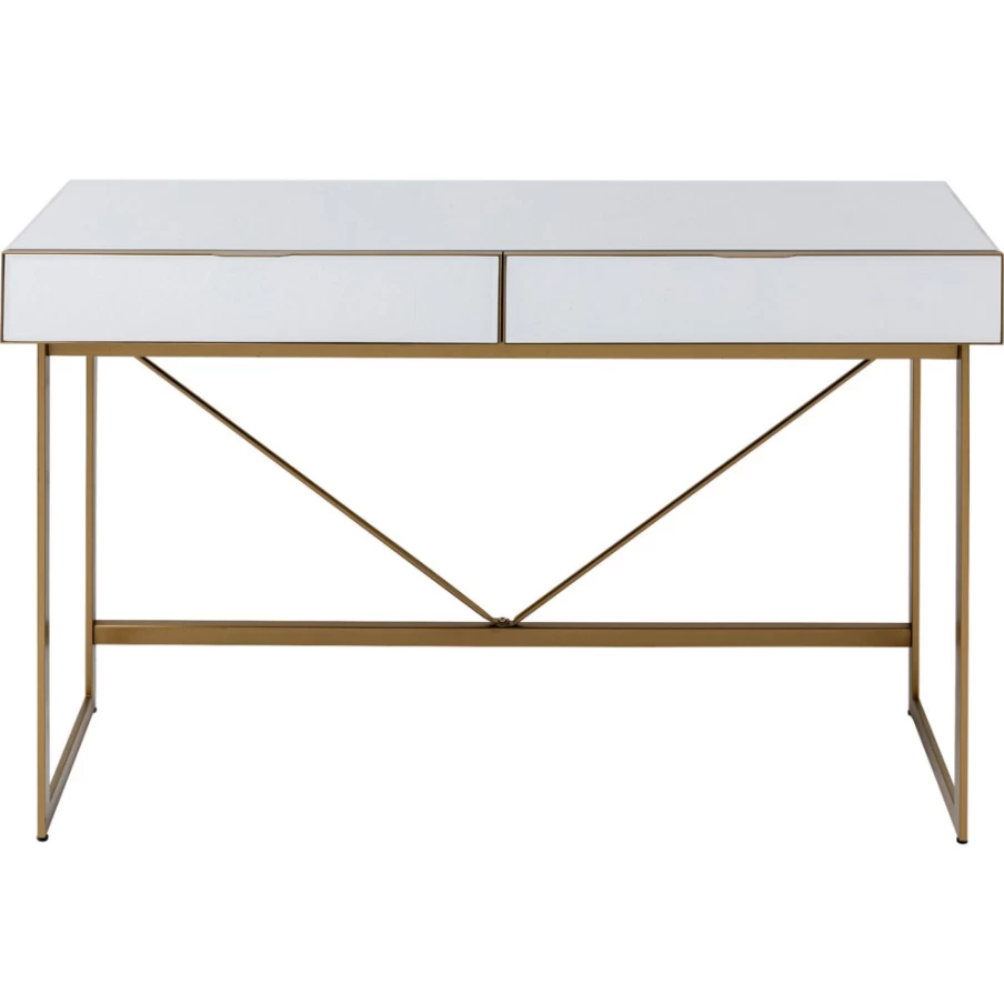 KARE Design Modern Soran Gold Desk 120X50cm Stylish Writing Table for Home Office