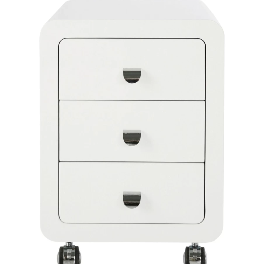 KARE Design Modern White 3-Drawer Storage Container Cabinet - Club Collection