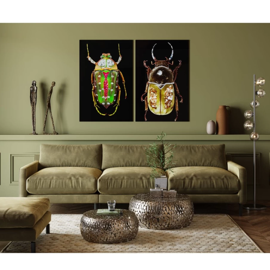 KARE Design Modern Silver Pebble Coffee Table Set of 2 - Luxury Deluxe Accent Tables