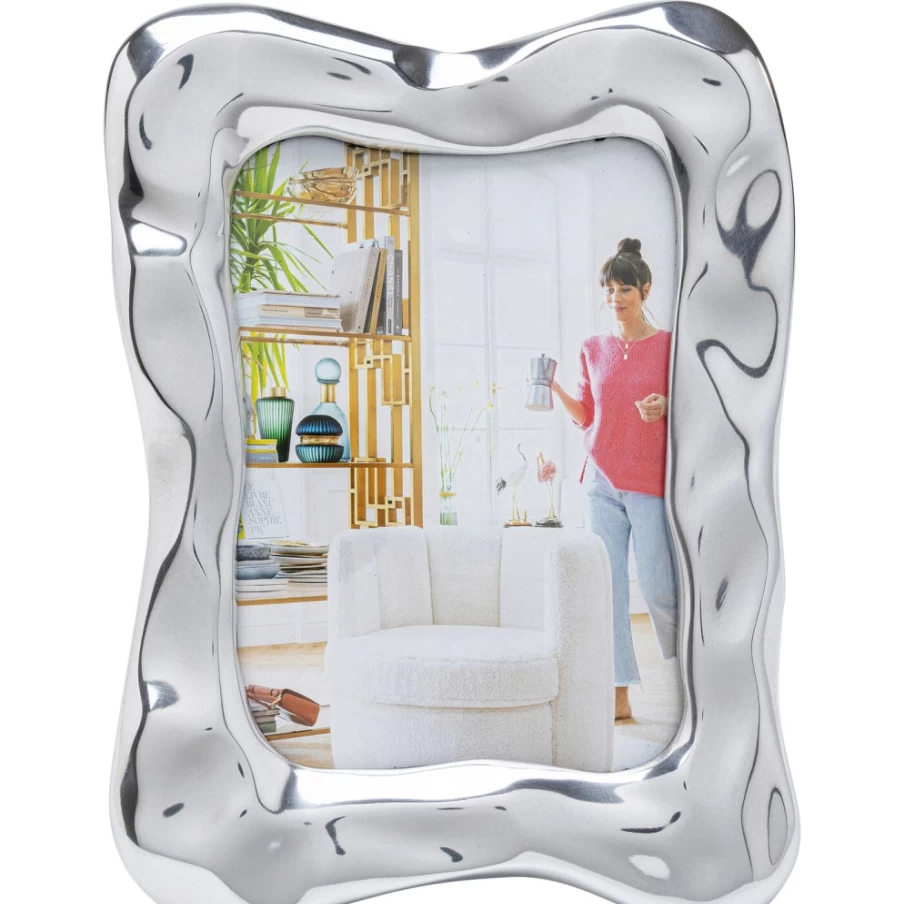 "KARE Design Silver Jade Swing Picture Frame 13x18 cm - Modern Decorative Photo Frame"
