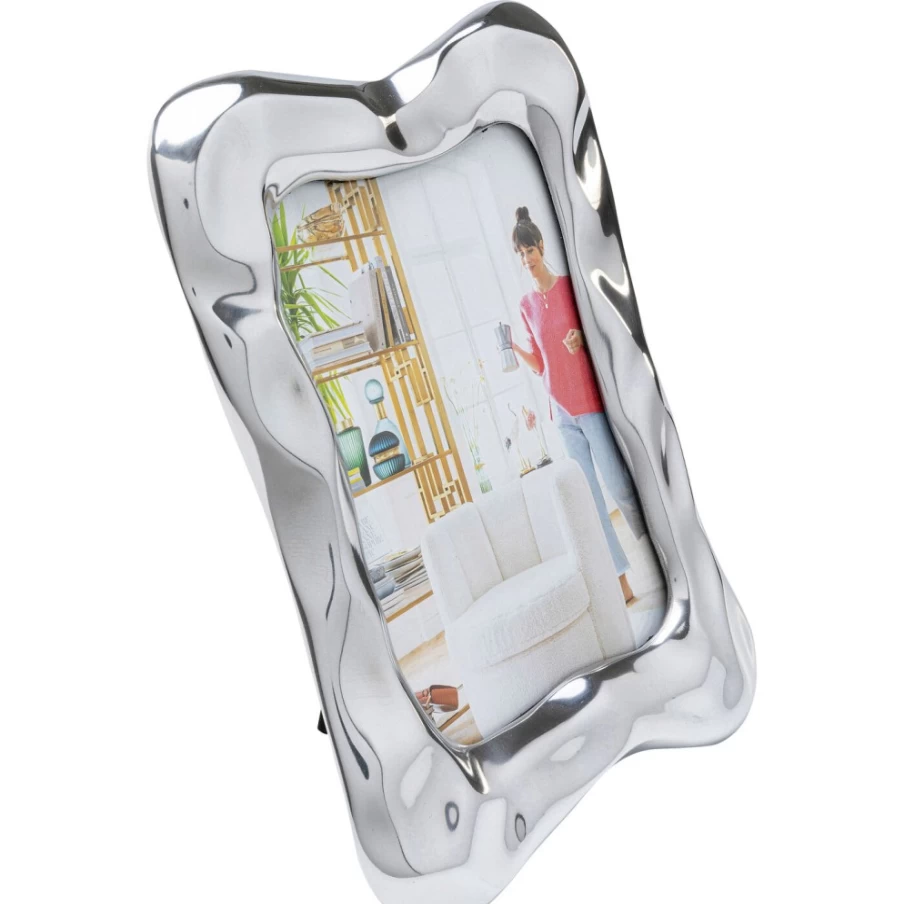 "KARE Design Silver Jade Swing Picture Frame 13x18 cm - Modern Decorative Photo Frame"