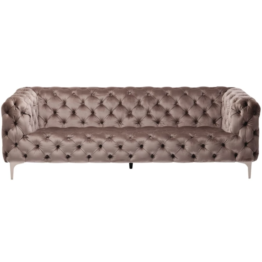 "KARE Design Velvet 3-Seater Sofa in Grey | Modern Luxury Sofa Look"