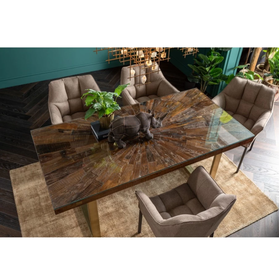 KARE Design Modern Dining Table Conley 180 x 90 cm Rectangular Table Top for Kitchen & Dining Room