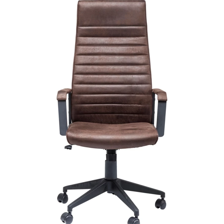 "KARE Design Labora High Back Office Chair in Brown – Ergonomic Executive Desk Chair"