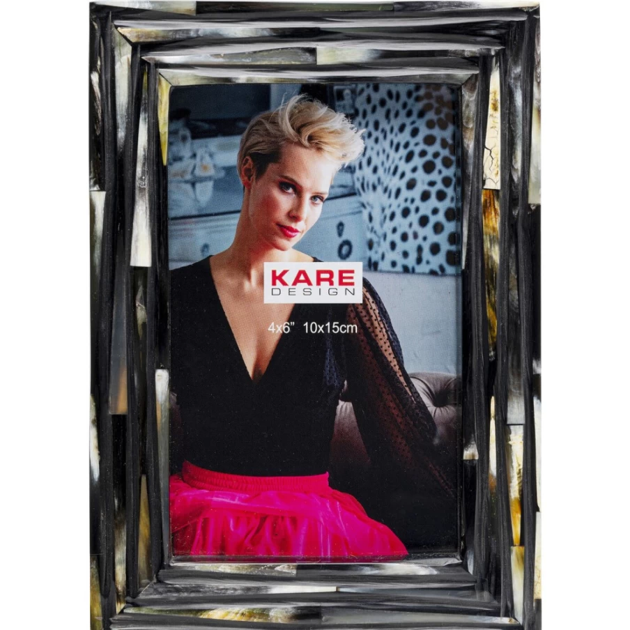 "KARE Design Modern 10x15cm Picture Frame with Groove Detail for Wall Display"