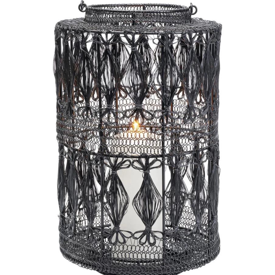 KARE Design Hayat Black 37Cm Modern Lantern - Elegant Decorative Lighting for Indoor & Outdoor