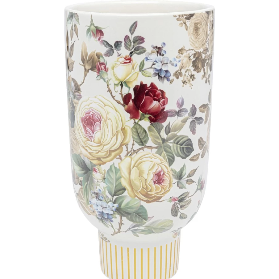KARE Design Modern White Rose Magic Decorative Vase 27cm - Elegant Home Decor