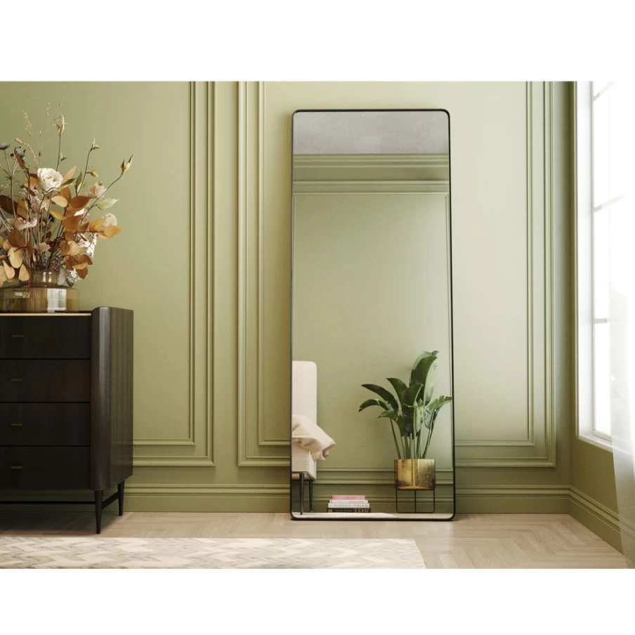 KARE Design Modern Ombra Mo Soft Black Full-Length Mirror 80cm x 200cm for Home Decor