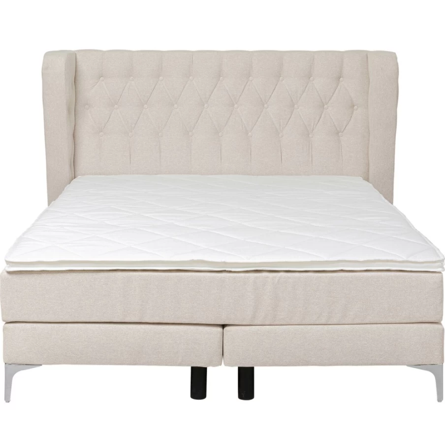 KARE Design Benito Moon Cream Box Spring Bed 160x200 cm - Luxury Comfort Mattress