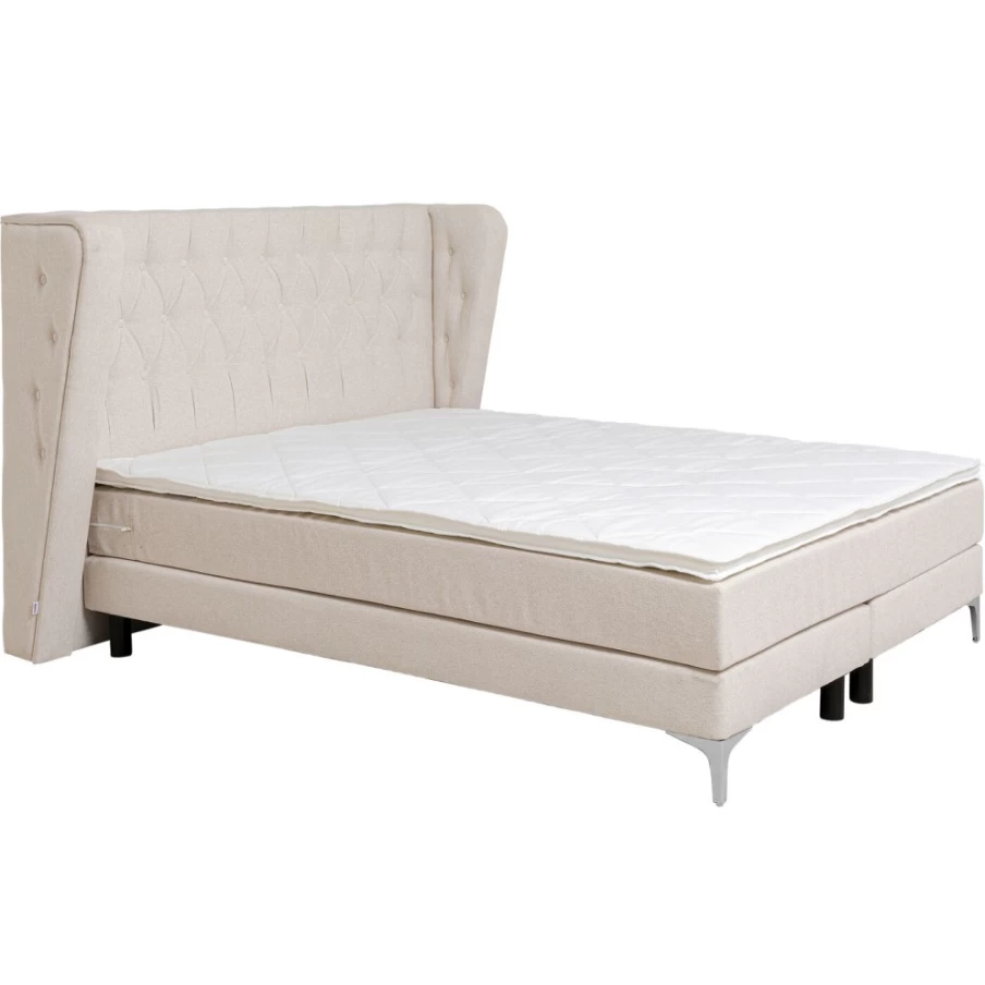 KARE Design Benito Moon Cream Box Spring Bed 160x200 cm - Luxury Comfort Mattress