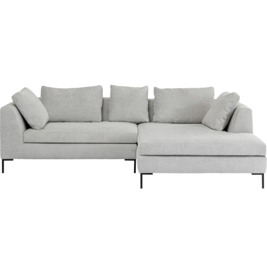 KARE Design Gianni Right-Facing Grey Fabric Corner Sofa