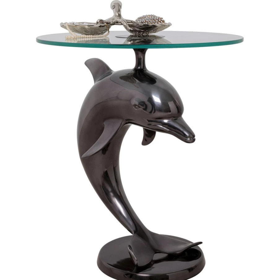 KARE Design Modern Dolphin Side Table - 55cm Stylish Accent Table for Living Room