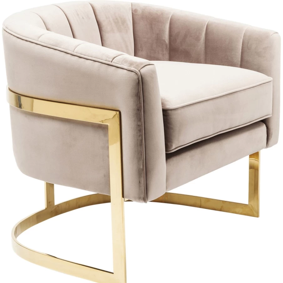 "KARE Design Modern Beige Armchair – Pure Elegance Lounge Chair for Living Room"