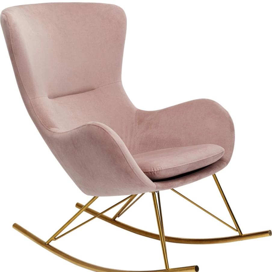 KARE Design Oslo Rose Modern Rocking Chair - Stylish Nursery & Living Room Accent Piece