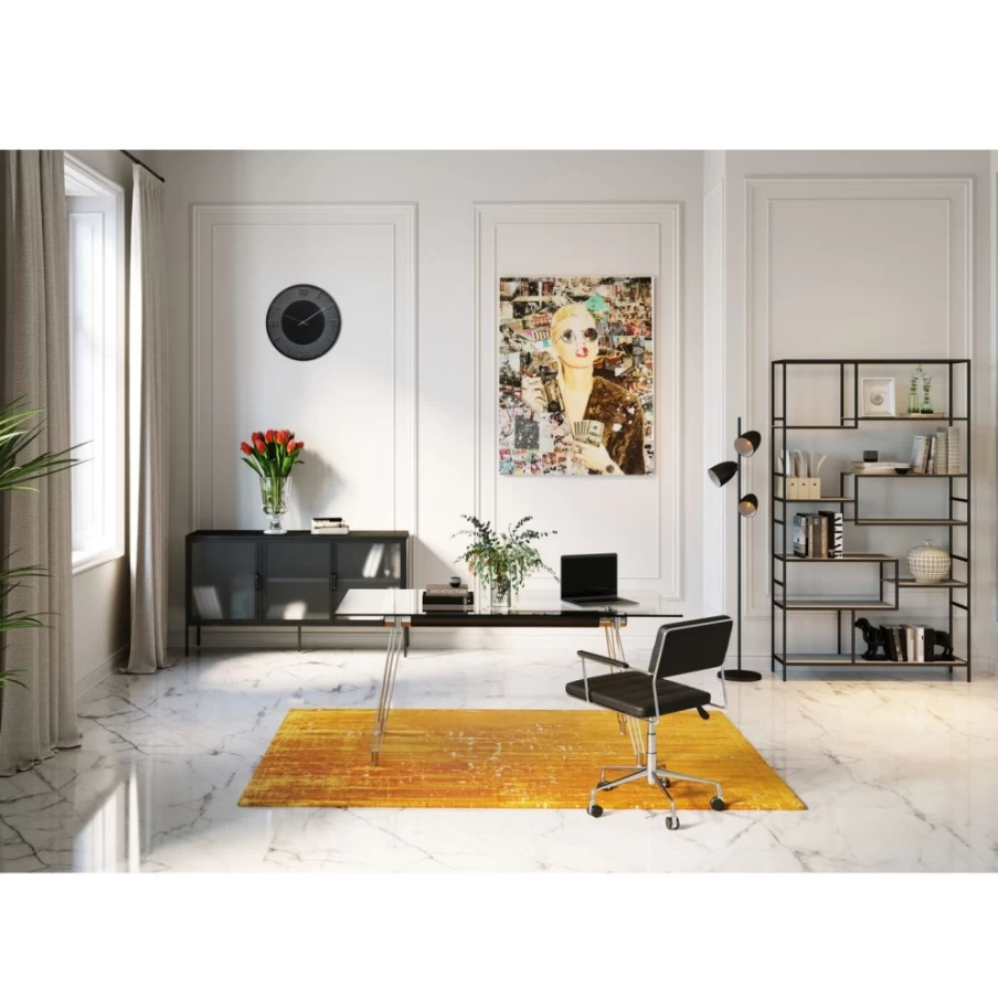 KARE Design Modern Tempered Glass Office Table 160x80 cm - Durable & Stylish Work Desk