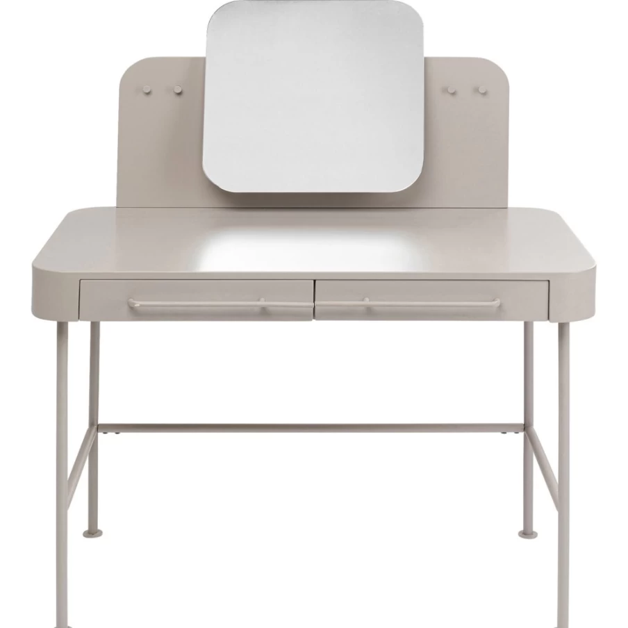 KARE Design Montieri Cream Dressing Table 125x53cm Modern Vanity Desk with Mirror