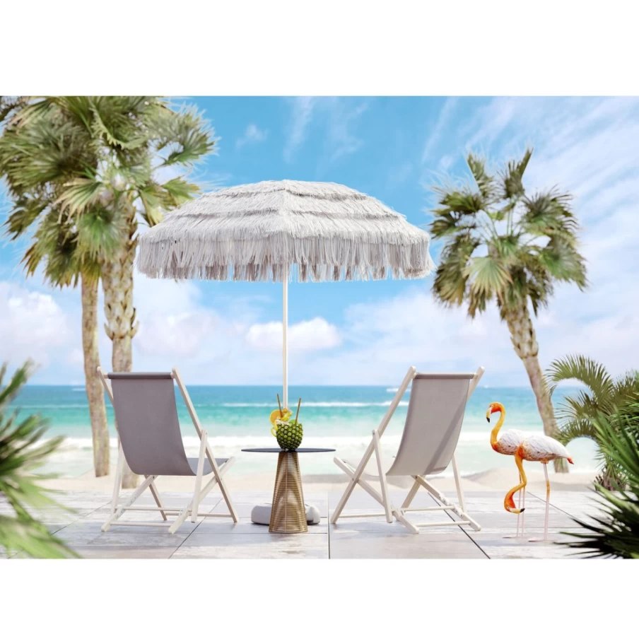 "KARE Design Modern Grey Deck Chair – Lightweight Portable Summer Outdoor Lounge Chair"