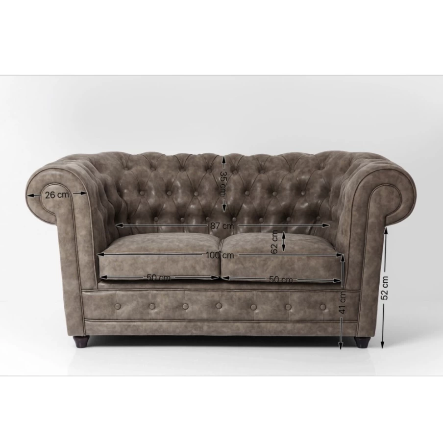 "KARE Design Vintage 2-Seater Cambridge Sofa - Smart Living Room Furniture"
