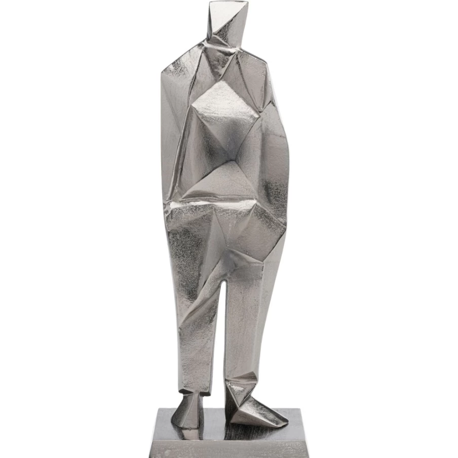 "KARE Design Modern Anthracite Standing Man Decor Figurine - 62cm Tall Sculpture for Home & Office"