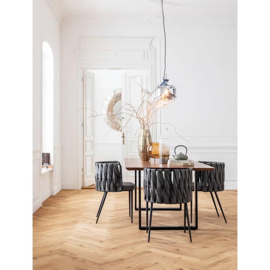 KARE Design Modern Black Dining Table Symphony 180x90 cm - Stylish Large Kitchen Table
