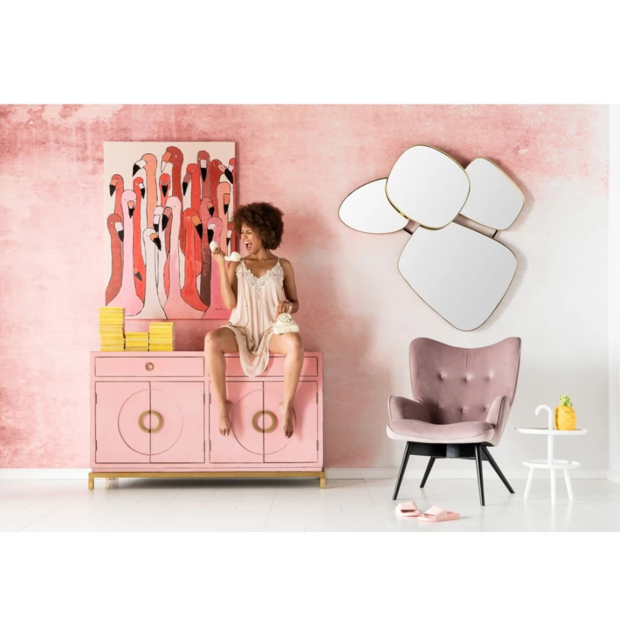 KARE Design Modern Decorative Wall Mirror 130x110 cm Unique Shapes for Living Room & Bedroom