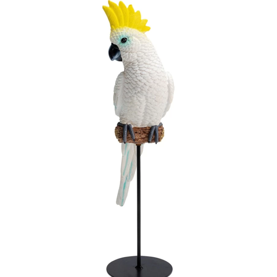 KARE Design White Cockatoo Parrot Decorative Figurine - 38cm Home Decor Statue