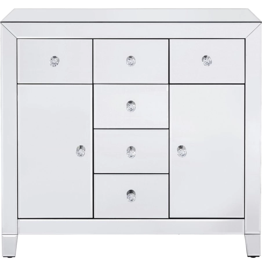 "KARE Design Luxury 6-Drawer Dresser with 2 Doors - Modern Bedroom Storage Cabinet"