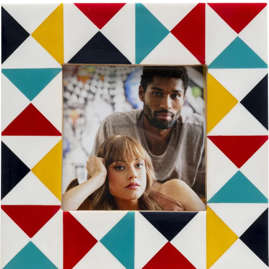 KARE Design Modern Artico White Picture Frame 10x10 cm - Square Photo Frame for Wall or Table Display