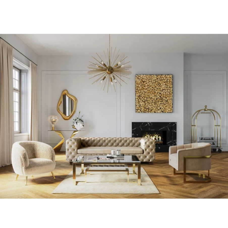 "KARE Design Gloria Gold Console Table - Modern Luxury Hallway Entryway Furniture"