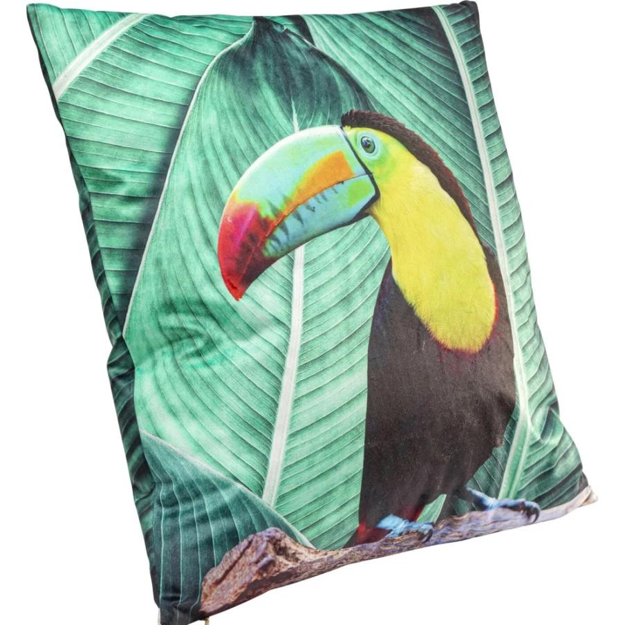 KARE Design Tucan Cushion Cover 45x45 cm - Vibrant Tropical Bird Decorative Pillow