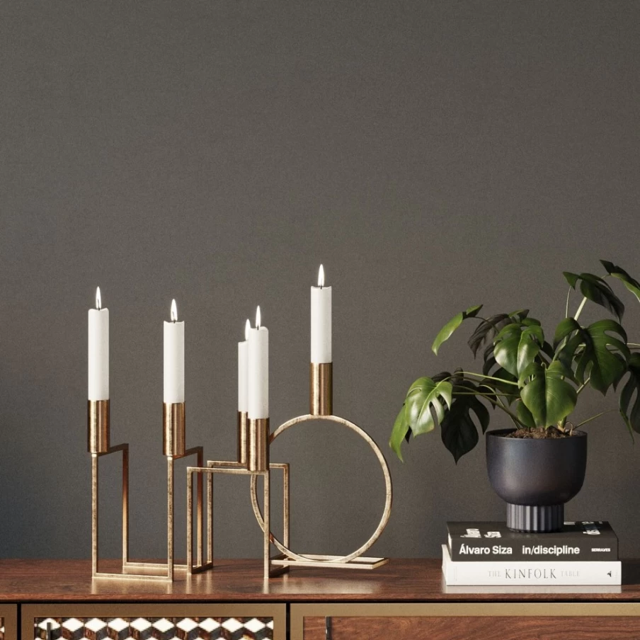 KARE Design Modern 34x15cm Hot Wire Candle Holder - Elegant Metal Home Decor