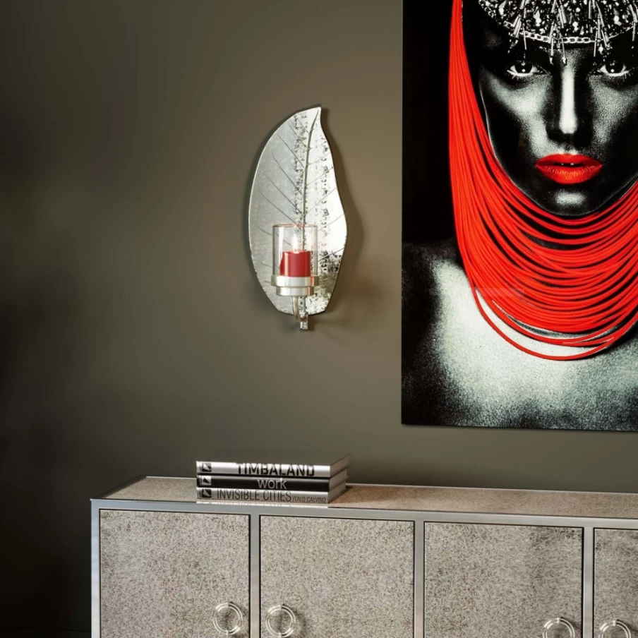 KARE Design Modern Silver Leaf Lantern - Elegant Decorative Lighting for Indoor Outdoor