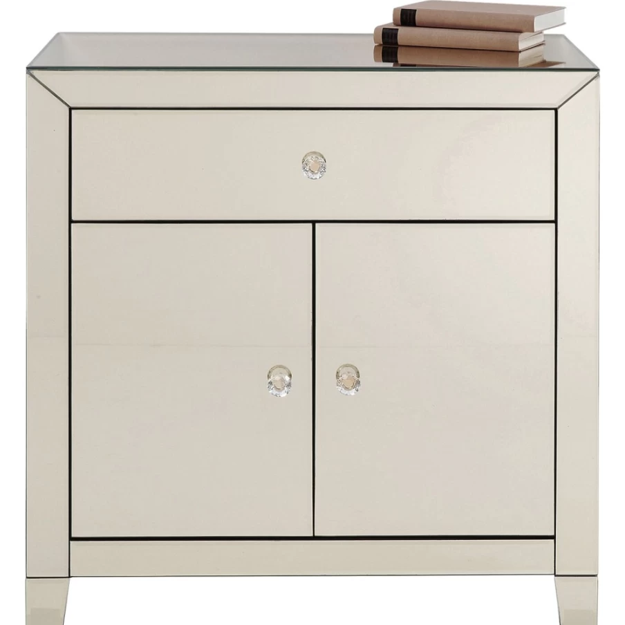 "KARE Design Luxury Gold Dresser - 2 Doors & 1 Drawer Modern Chest"