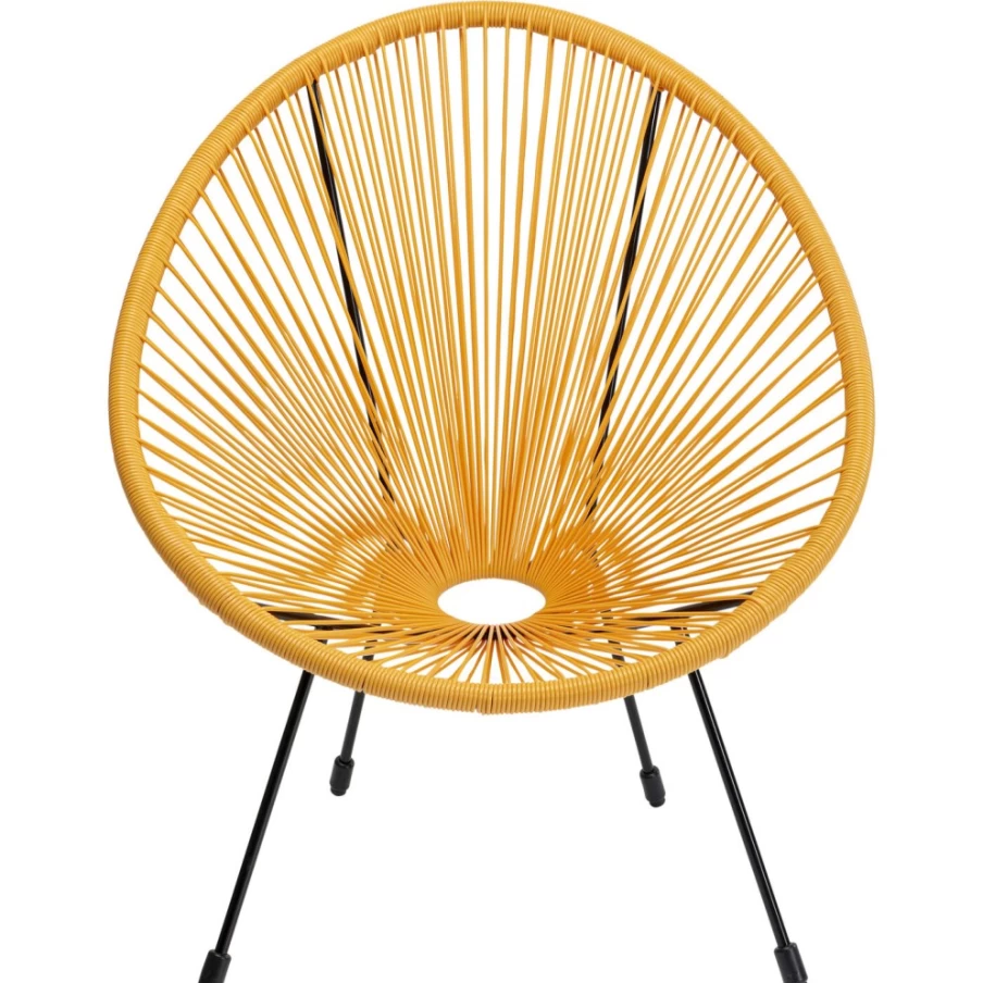 "KARE Design Acapulco Yellow Armchair - Modern Lounge Chair for Indoor & Outdoor Use"