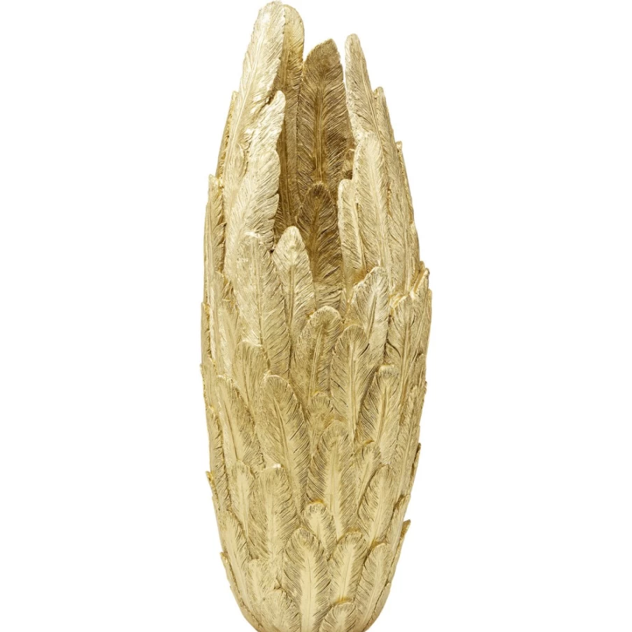 "KARE Design Gold Feather Decorative Vase – 80cm Tall Modern Home Decor"