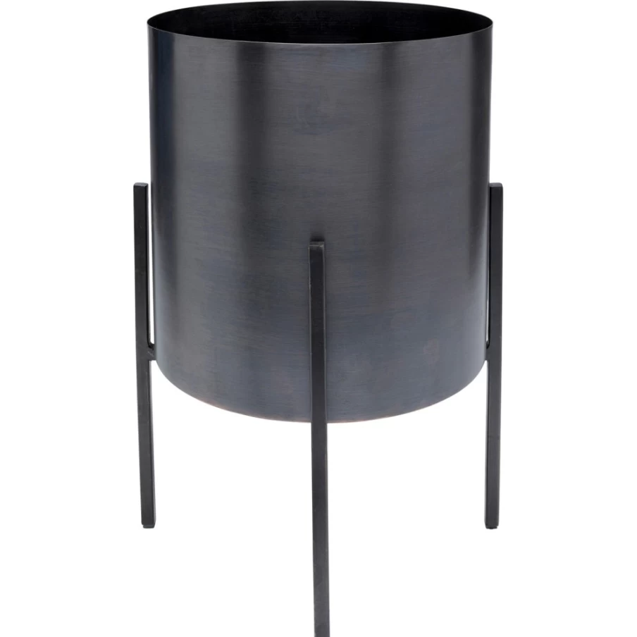 KARE Design Modern Shiny Black Mynah Plant Pot - 50cm Indoor/Outdoor Decorative Flower Planter