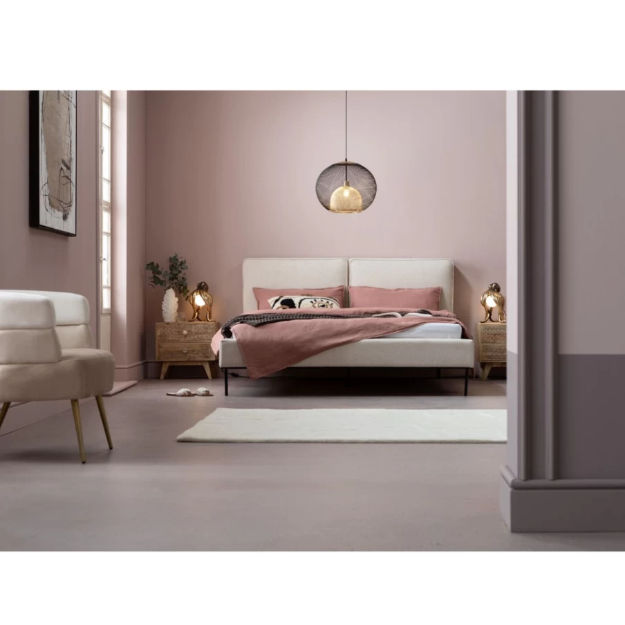 "KARE Design Modern Beige Bed Frame East Side Style 180x200cm Queen Size"