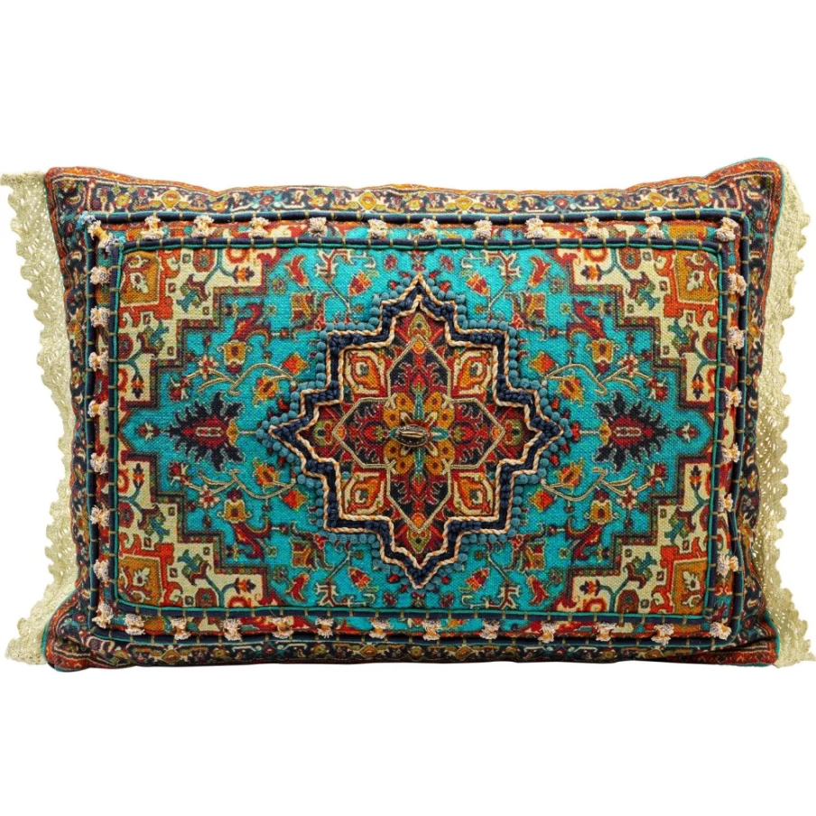 "KARE Design Boho Vintage Cushion Cover 37x57 cm – Decorative Pillow Case Antique Style"
