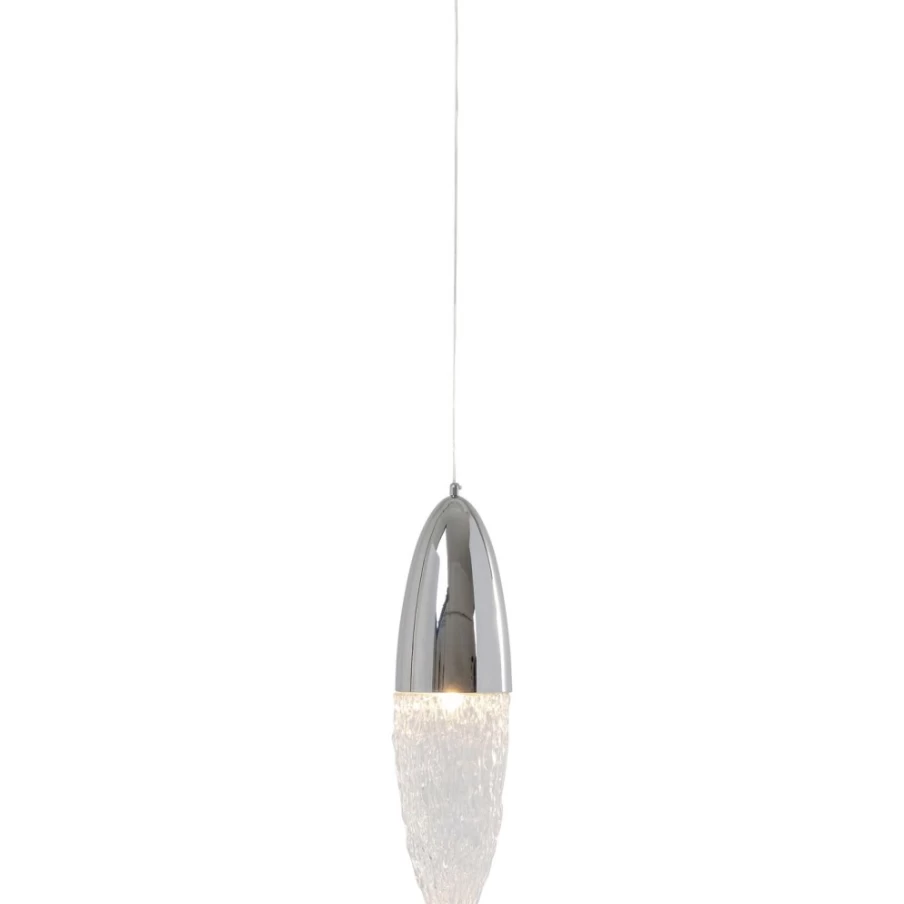 KARE Design Modern Frozen Chrome Pendant Lamp - 17cm Stylish Hanging Light for Contemporary Interiors