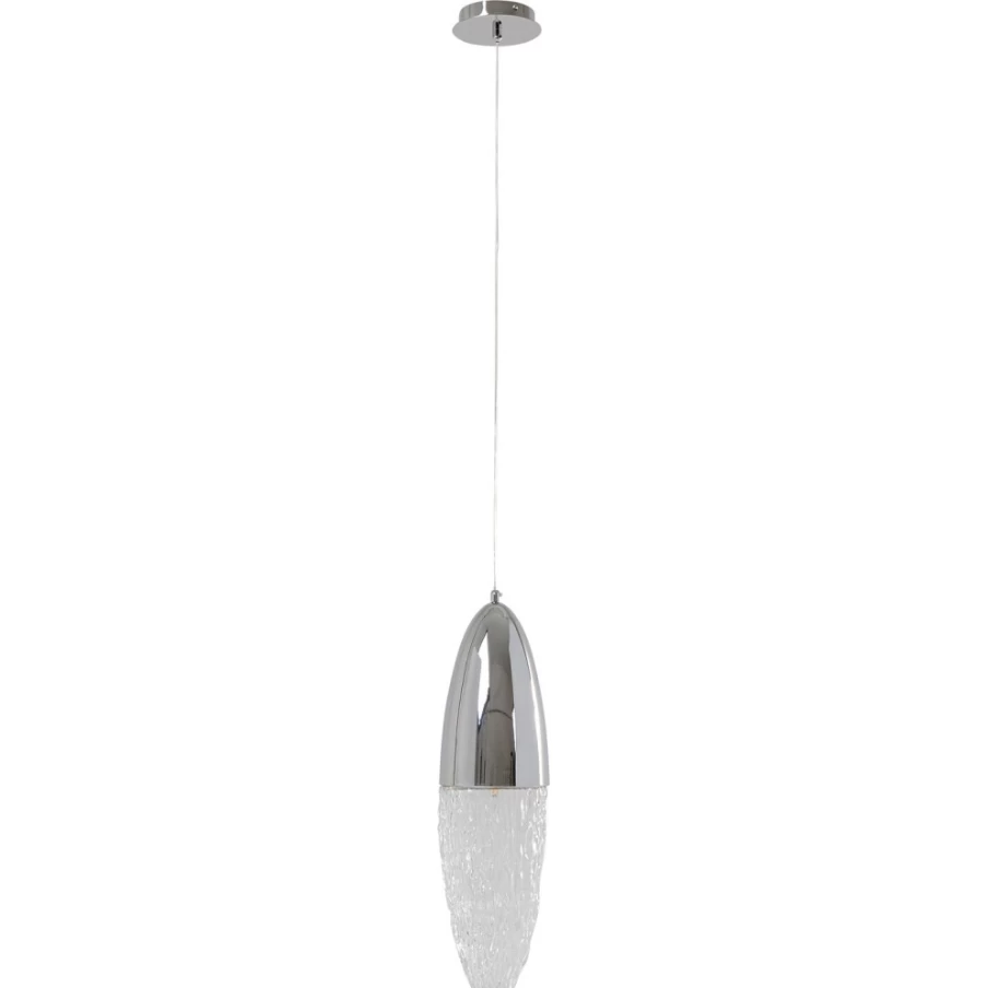 KARE Design Modern Frozen Chrome Pendant Lamp - 17cm Stylish Hanging Light for Contemporary Interiors