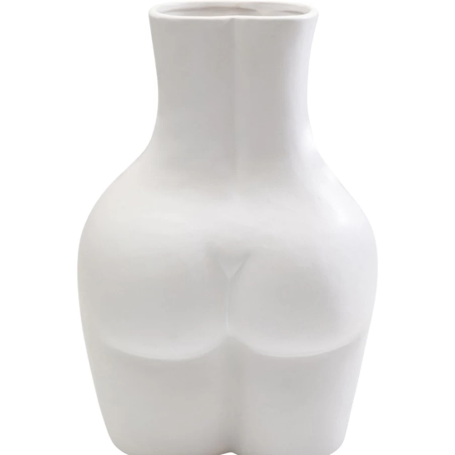 "KARE Design Donna White Ceramic Vase 40cm - Modern Home Decor"