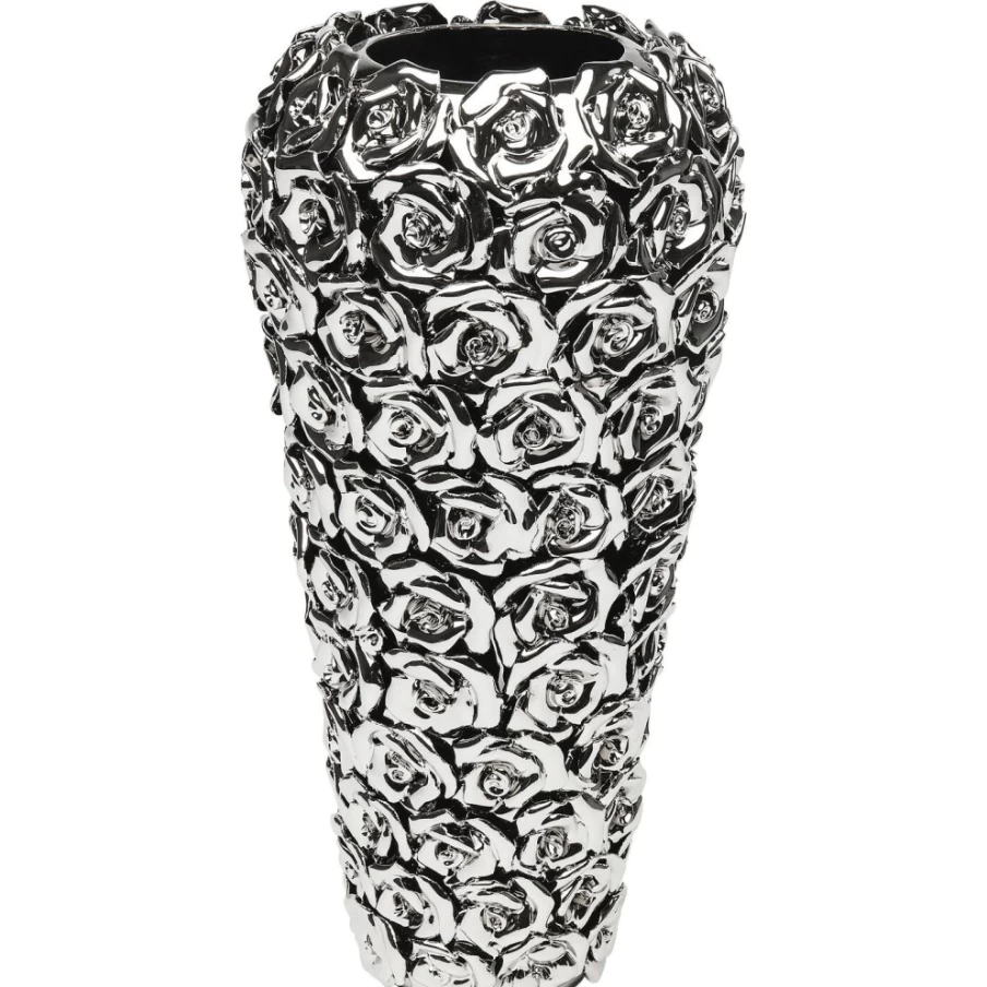 "KARE Design Multi Chrome Rose Small Vase – Decorative Modern Home Decor"